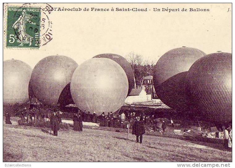 Saint Cloud     92       Aviation   Aérostation.Montgolfière.. Départ De Ballons  (voir Scan) - Saint Cloud