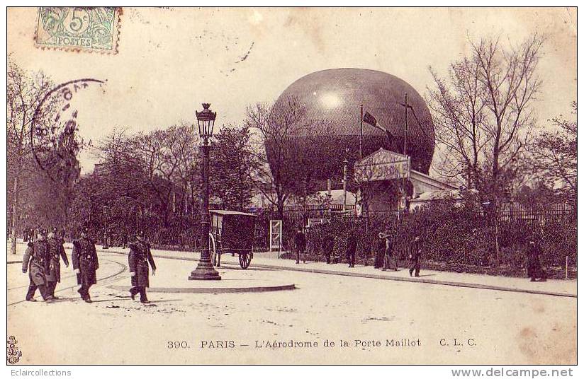 75..Paris  Porte Maillot....Aviation..Aérostation.Montgolfière.. - Luchtballon