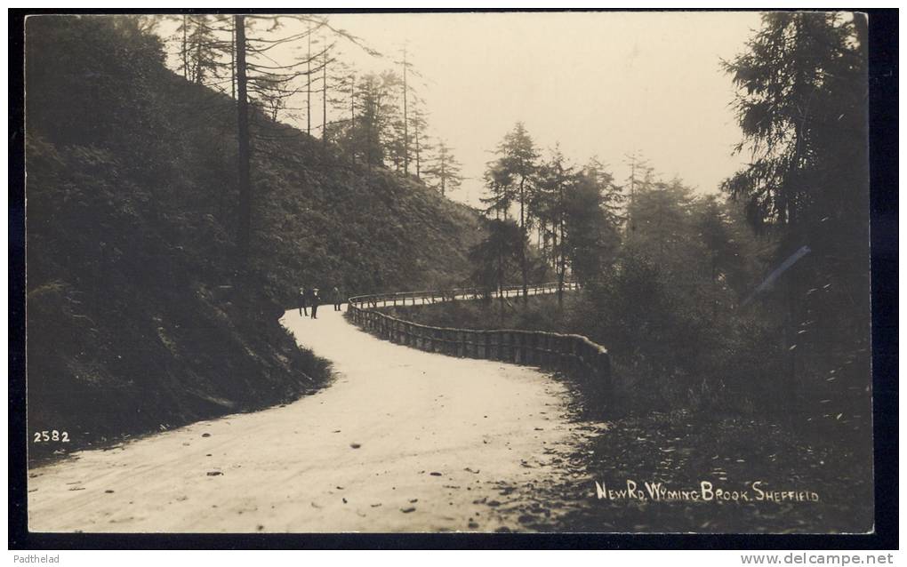 POSTCARD WYMING BROOK SHEFFIELD NEW ROAD RPPC BW REAL PHOTO R SNEATH PEAK SERIES - Sheffield