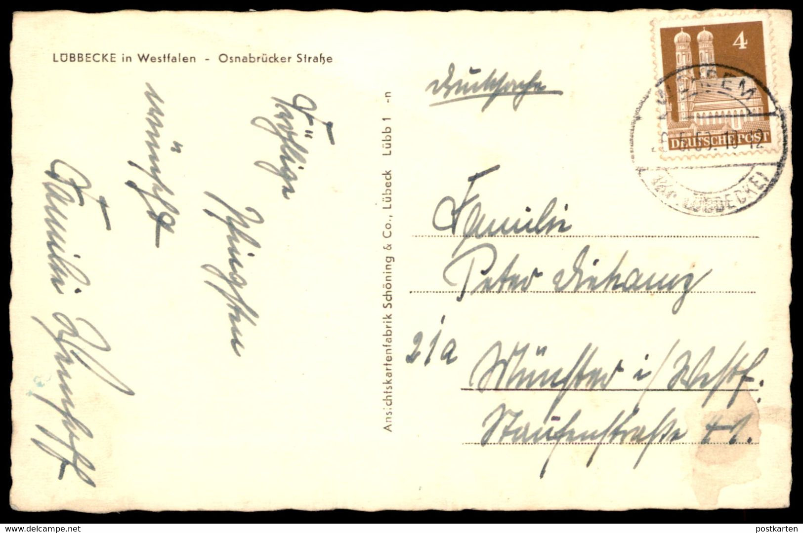 ALTE POSTKARTE LÜBBECKE OSNABRÜCKER STRASSE Ansichtskarte AK Cpa Postcard - Lübbecke