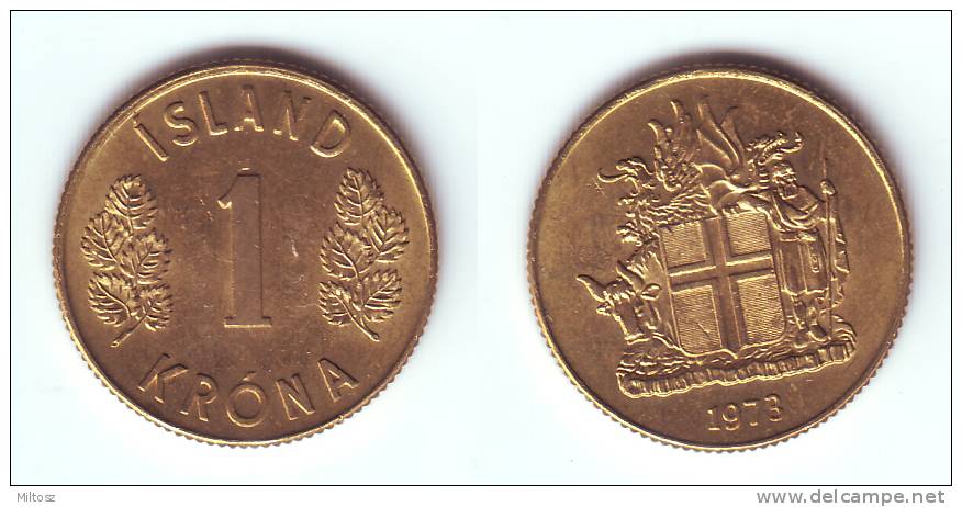 Iceland 1 Krona 1973 (thin 3) - Islandia