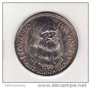 Medaglia - Leonardo Da Vinci - Arte Scienza Tecnica - Diam. 28 Peso 6.8 (46) - Autres & Non Classés