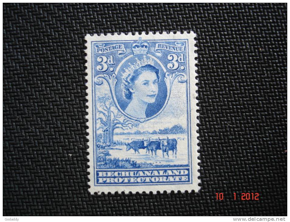 Bechuanaland 1955  Q.Elizabeth II  3d  SG146   MH - 1885-1964 Bechuanaland Protectorate