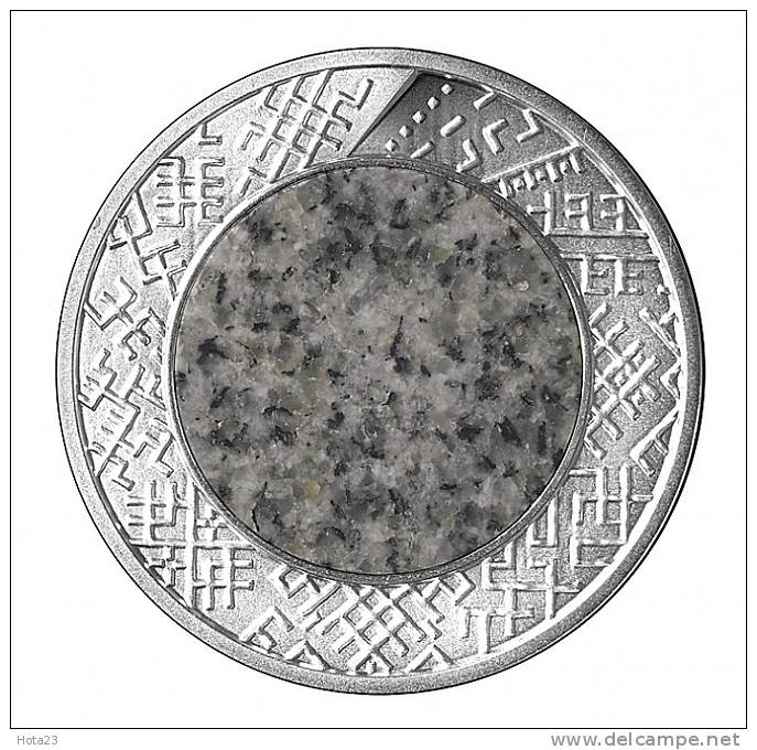 (!) LATVIA 2011 / 2012 Silver 1 Lats Stone Coin Proof - Letonia