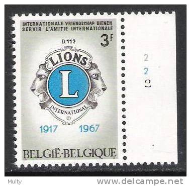 Belgie OCB 1404 (**) Met Plaatnummer 2 - 1961-1970