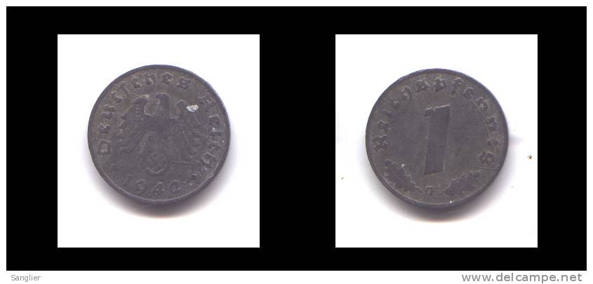 1 REICHSPFENNIG 1942 G - 1 Reichspfennig