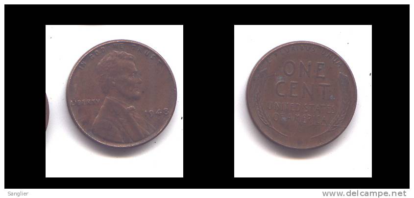 1 CENT 1948 - 1909-1958: Lincoln, Wheat Ears Reverse