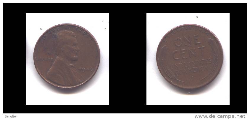 1 CENT 1946 - 1909-1958: Lincoln, Wheat Ears Reverse