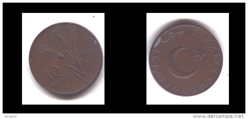 10 KURUS 1967 - Turquie