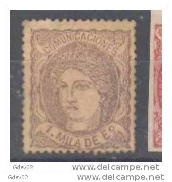 ES0102-L1217.ALEGORIA S.España.Spain.  Espagne.ALEGORIAS DE ESPAÑA. 1870 (Ed 102*).con Charnela.MUY BONITO. - Unused Stamps