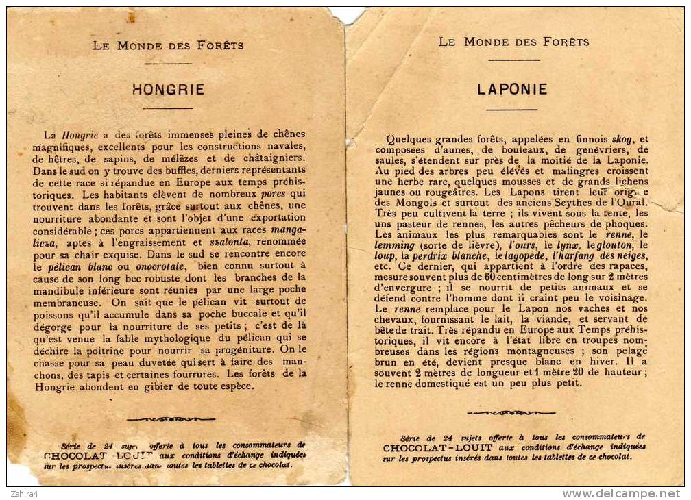 Le Monde Des Forets  - Laponie Et Hongrie - Animaux - Oiseaux - Fleurs - 2 Pièces - Louit