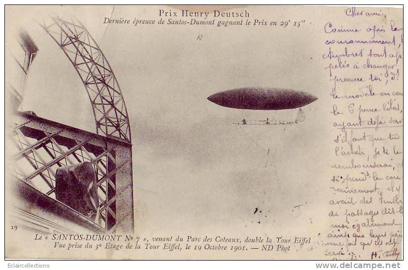 Aviation..Aérostation..D Irigeables..Zeppelins..Mo Ntgolfières..Prix  Henry Deutsch.Santos Dumont - Zeppeline