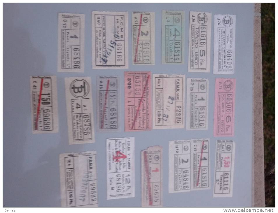 Capicua Colección Antigua Billetes Tranvia Y Bus, Serie 60000. Palindromic Tickets.Ver Foto Auténtica. - Europa