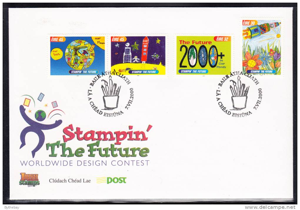 Ireland Scott #1242-1243, 1245a FDC Set Of 4 Stampin' The Future Stamp Design Contest Winners - FDC