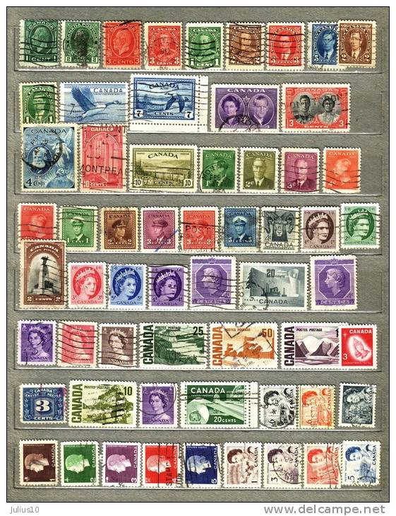 CANADA 60 Used Gestempelt Oblitere Different Stamps Lot #11376 - Collections