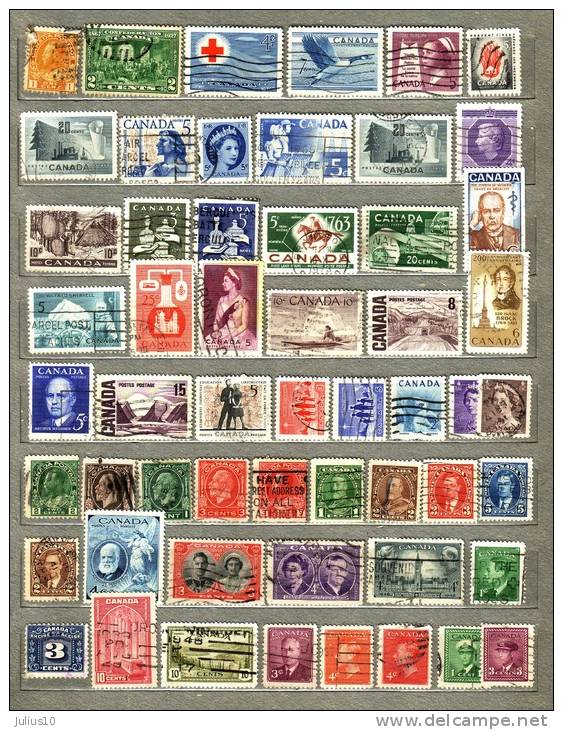 CANADA 55 Used Gestempelt Oblitere Different Stamps Lot #11377 - Collections