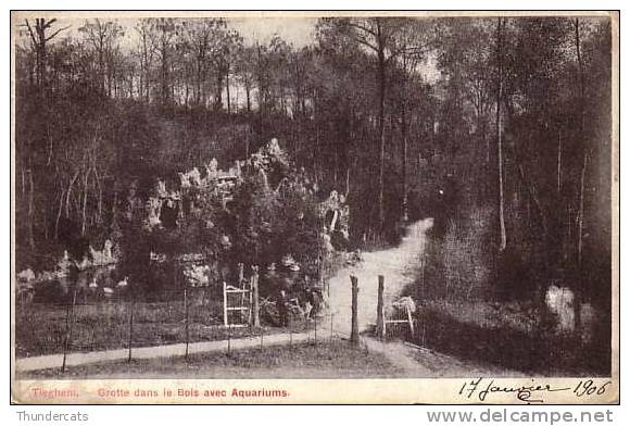 TIEGHEM GROTTE DANS LE BOIS AVEC AQUARIUMS ** TIEGEM - Anzegem