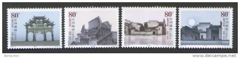 China 2004-13 Ancient Villages Stamps Archway Relic Architecture Moon Lake - Unused Stamps