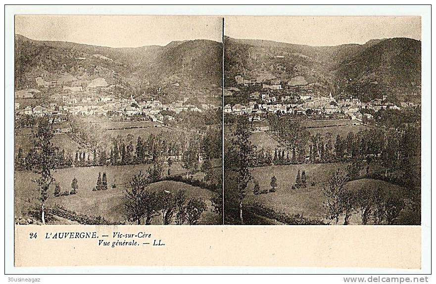 CPA Stereoscopique,L´auvergne , Lot De 12 Cartes ,chatel Guyon,le Puy,pontgibaud,aurillac, - Cartes Stéréoscopiques