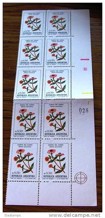 == Argentina , Lot Blumen  ** MNH - Blocks & Kleinbögen