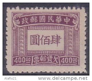 [R] - CHINE  - TAXE N° 80 - NEUF - Segnatasse