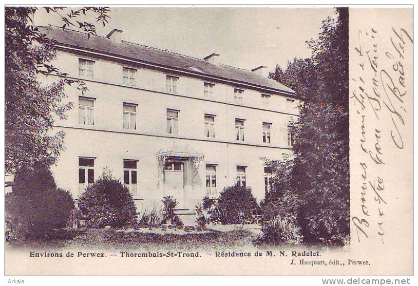 THOREMBAIS ST-TROND = Environs De Perwez = Résidence De M. N. Radelet  (1904) - Altri & Non Classificati