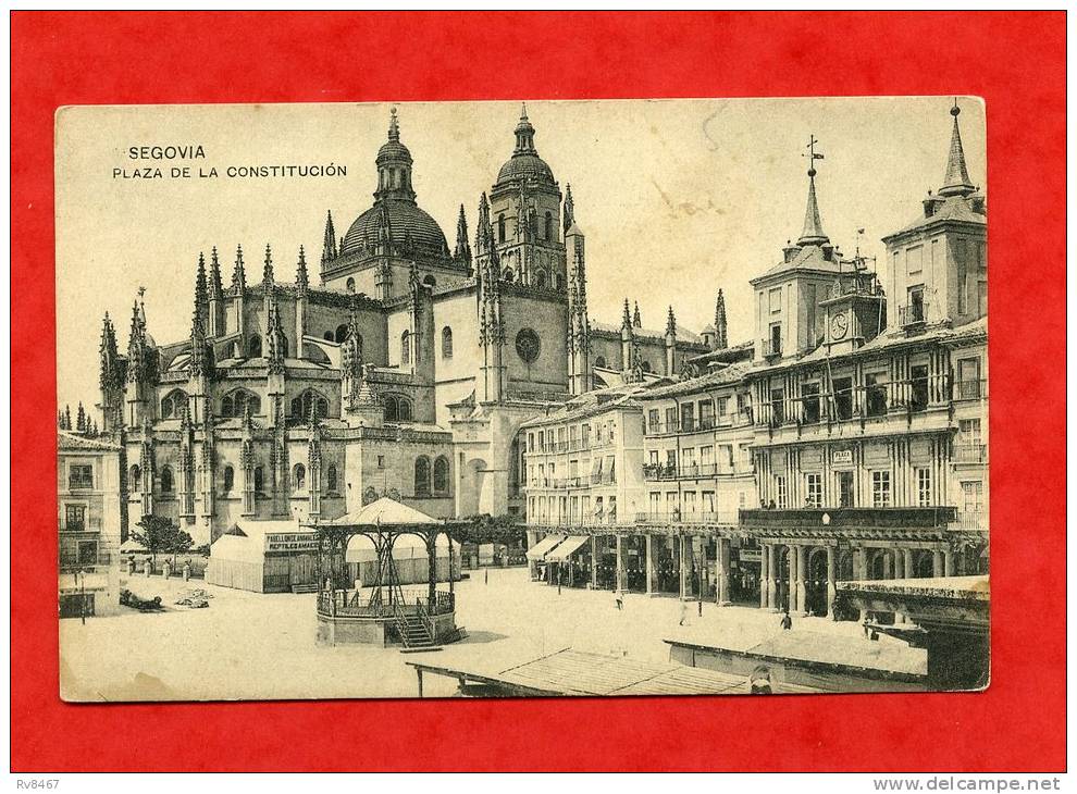 * SEGOVIA-Plaza Sz La Constitucion-1913(Voir Au Dos: GRAN HOTEL COMMERCIO Y EUROPEO SEGOVIA) - Segovia