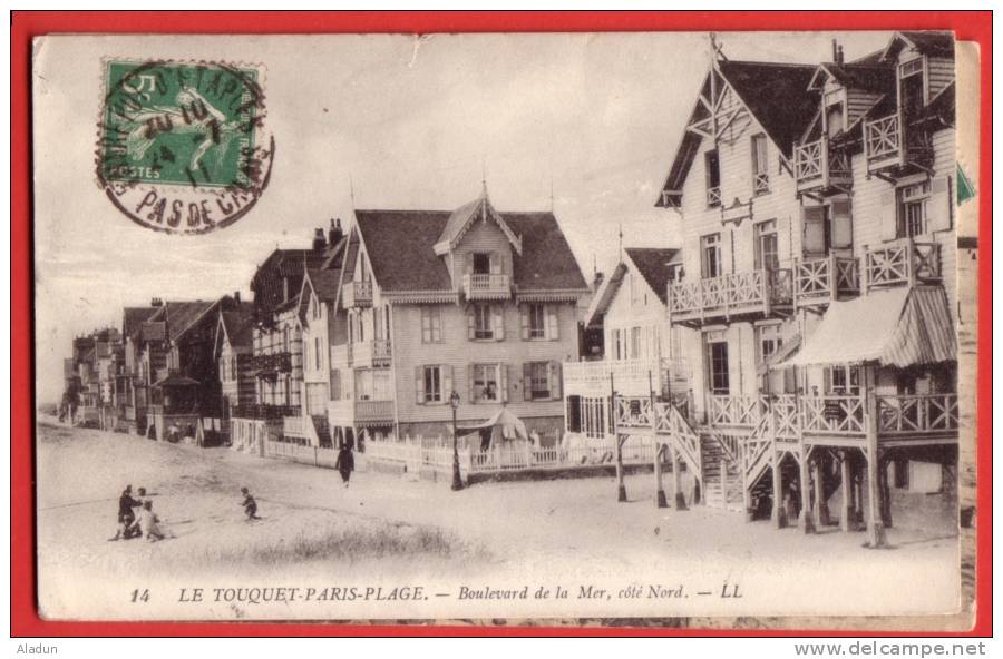 62 - LE TOUQUET  PARIS  PLAGE    Boulevard De La MER  Villas     1911 - Le Touquet