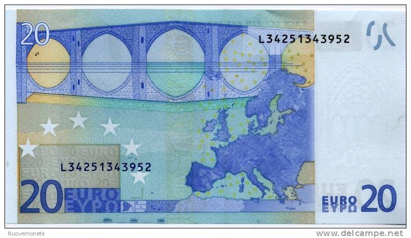 EURONOTES BANCONOTA BILLET DA 20 EURO L FINLANDIA  G015E2 FDS - 20 Euro