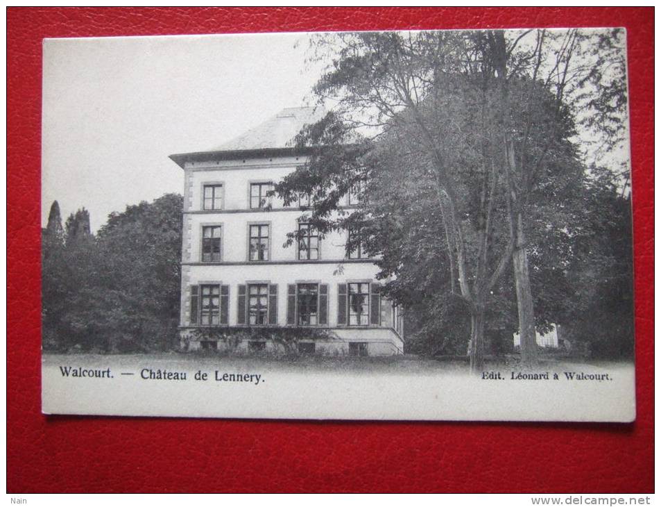 BELGIQUE - WALCOURT - CHATEAU DE LENNERY - CARTE RARE - - Walcourt