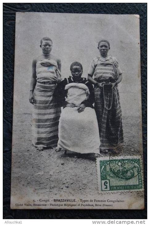 1907 CPA : Du Congo Brazzaville-type De Femmes Congolaises-phototypie Meyrignac Et Puiydebois à Brive France Cliché Vial - Brazzaville