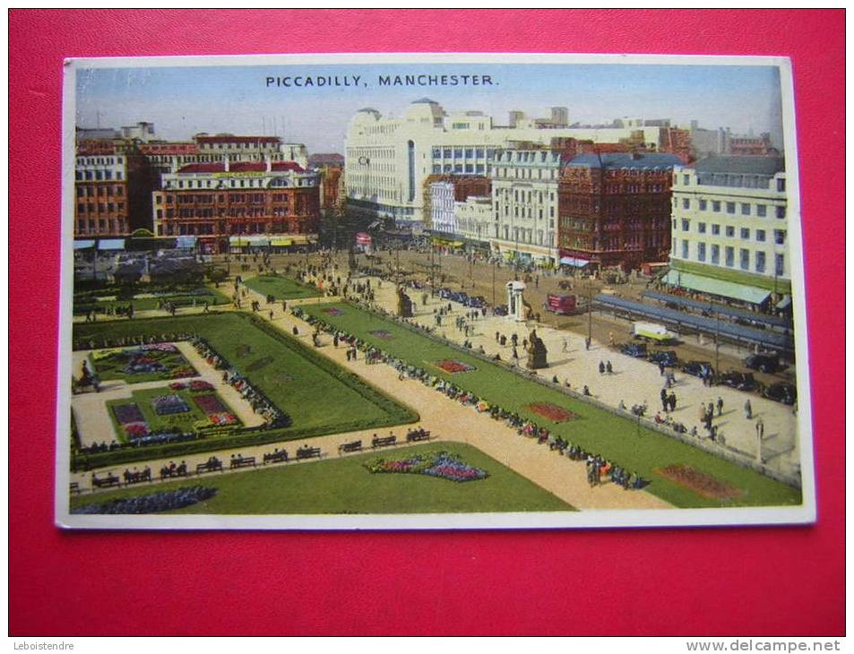 CPSM-ANGLETERRE-PICCADILLY-MANCHESTER- VOYAGEE 1955 TIMBRE/ STAMP-PHOTO RECTO / VERSO - Manchester