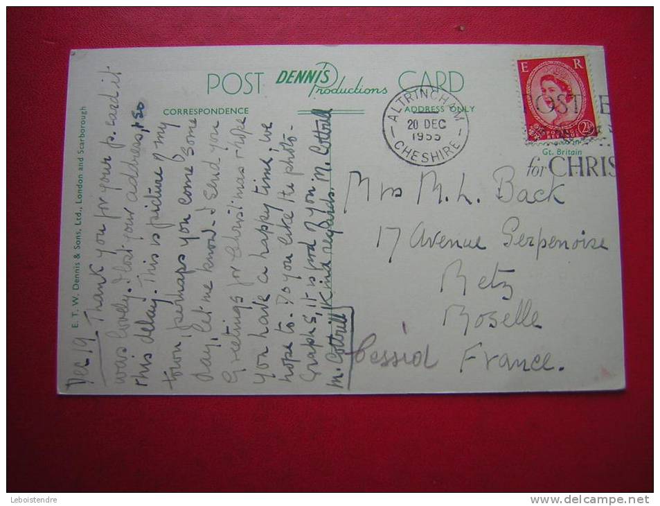 CPSM-ANGLETERRE-PICCADILLY-MANCHESTER- VOYAGEE 1955 TIMBRE/ STAMP-PHOTO RECTO / VERSO - Manchester