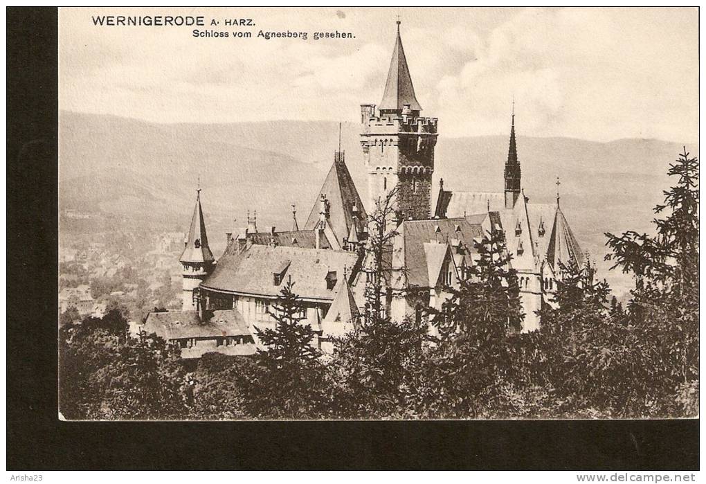 440. Germany, Wernigerode A. Harz - Schloss Vom Agnesberg Gesehen - L. Glaser - Wernigerode