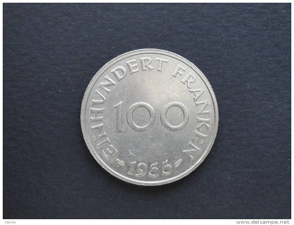 1955 - France - Sarre - 100 Franken - Autres & Non Classés