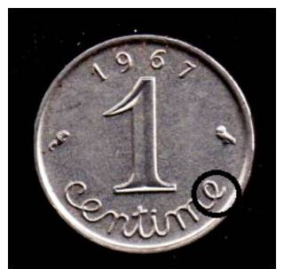A SAISIR--TRES RARE--SUPERBE--1 CENTIME EPI 1967 REBORD DANS LE "E"-- ETAT SUP++ - Autres & Non Classés