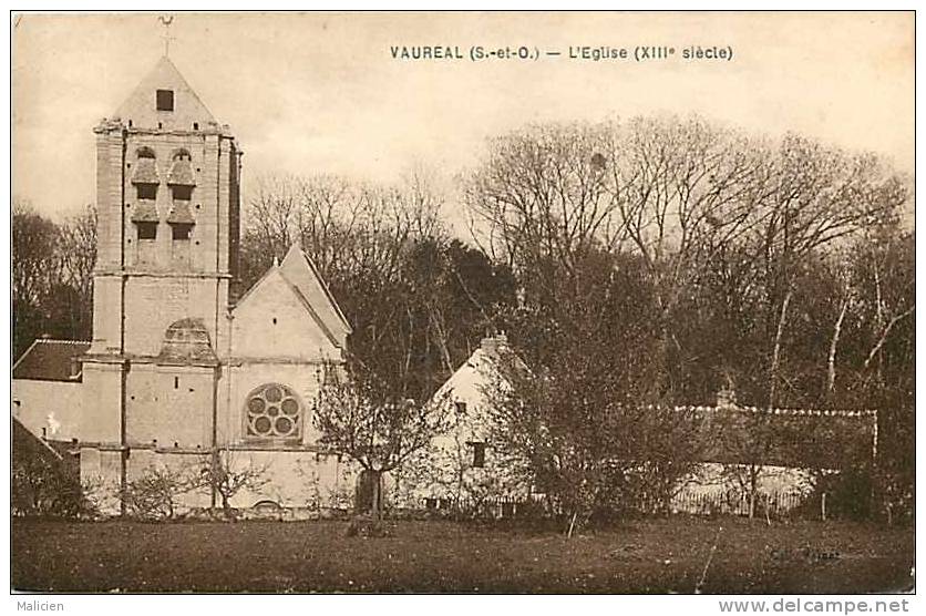 Val D Oise - Ref 433- Vaureal - L Eglise Du 13eme Siecle   - Carte Bon Etat - - Vauréal