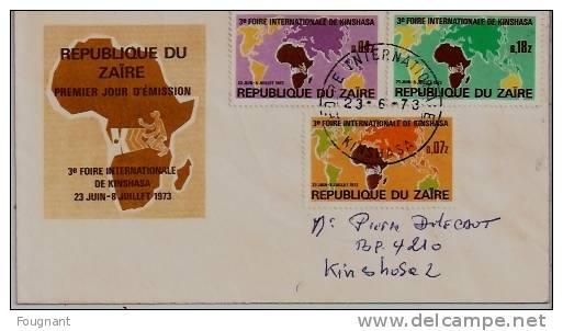 ZAIRE:République:1973:N°8 32/4 FDC.3e Foire Intern.de Kinshasa. - 1971-1979