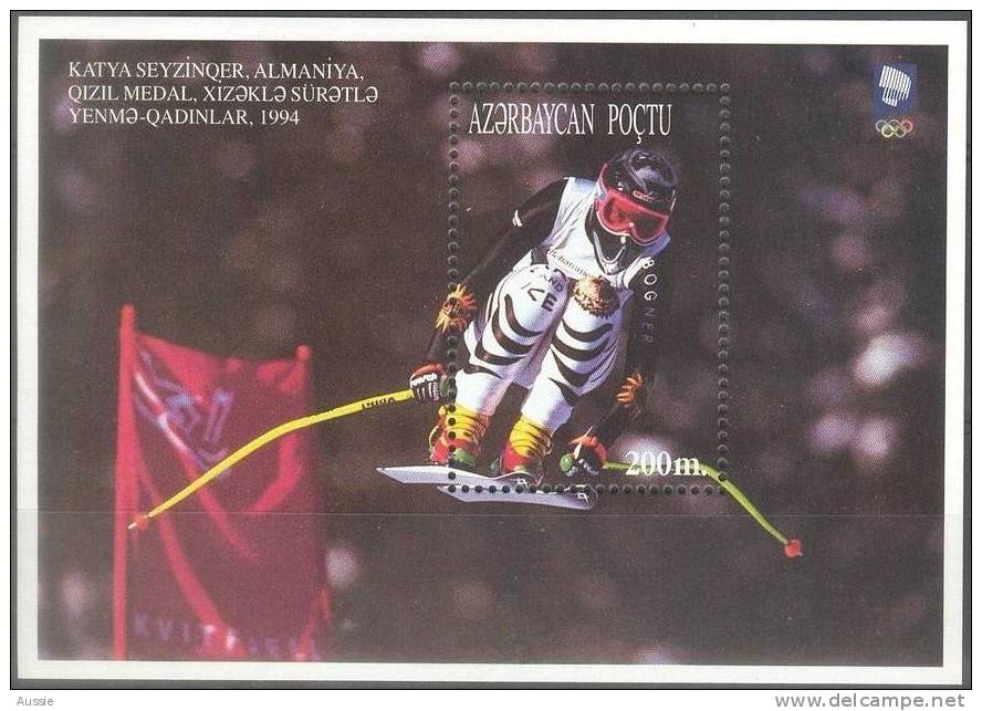 Azerbaidjan 1995 Yvertn°  Bloc 13 *** MNH Cote 3,50 Euro Sport Ski - Azerbaïdjan