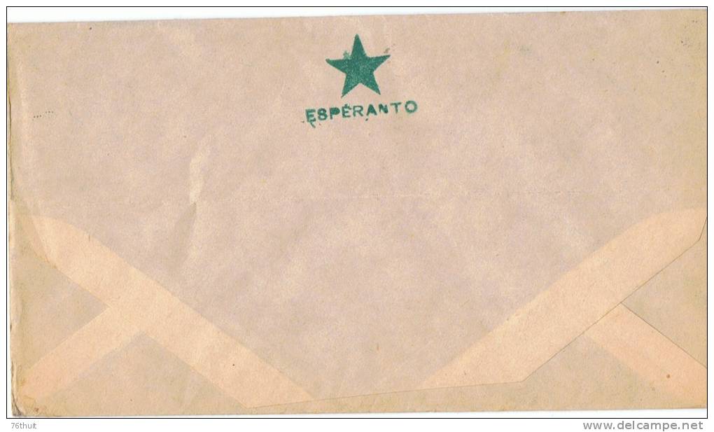 1950 -Enveloppe Lettre-35 è Congrès Univ. D´Espéranto - Paris- Pour St-Aubin - Lès-Elbeuf - Y. & T. 816 ( Chateaubriand) - Esperanto