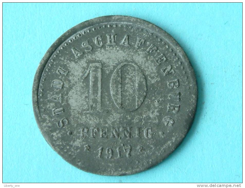 10 Pf STADT ASCHAFFENBURG 1917 ( NOTGELD - For Grade, Please See Photo ) ! - Monetari/ Di Necessità