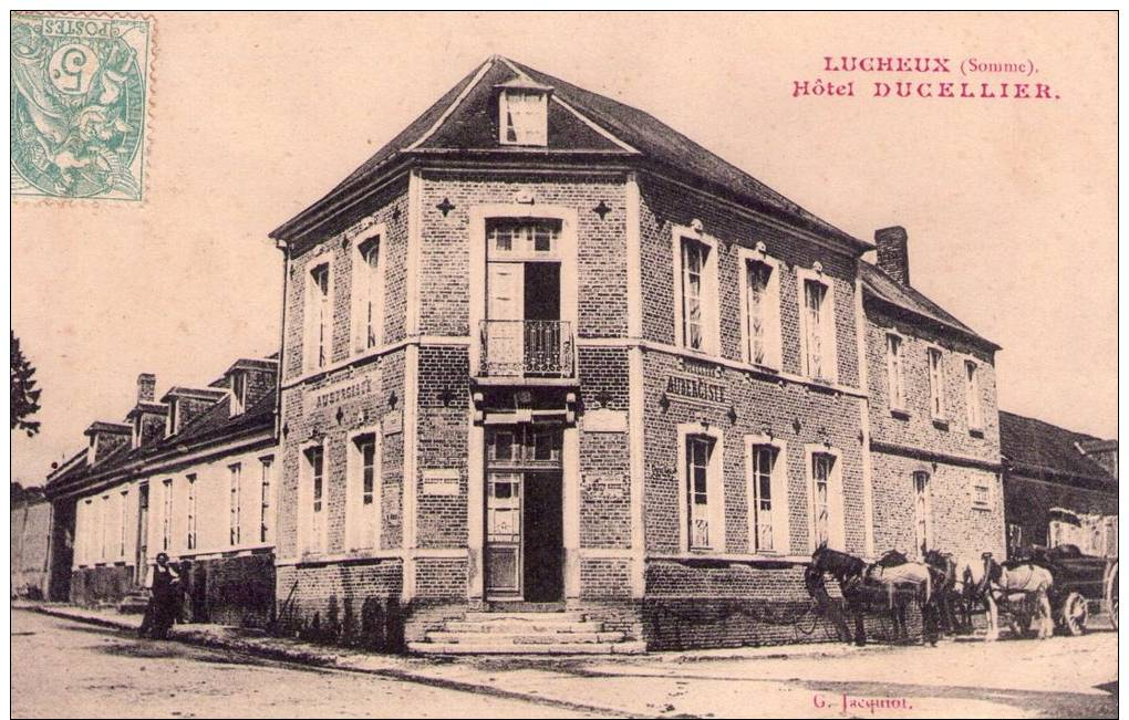 Lucheux      Hôtel      DUCELLIER      "80". - Lucheux