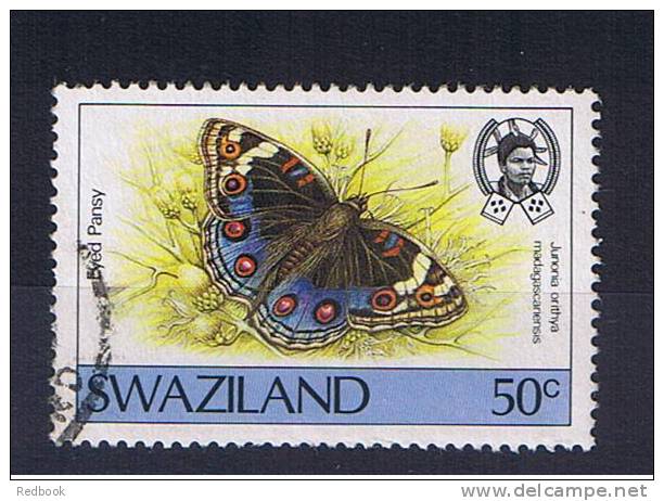 RB 825 - Swaziland 1987 Butterflies  - 50c  "Precis Orithya" Eyed Pansy - Fine Used Stamp SG 523 - Insect Theme - Swaziland (1968-...)