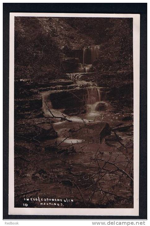 RB 825 - Early Real Photo Postcard In Ecclesbourne Glen Hastings Sussex - Waterfall Theme - Hastings