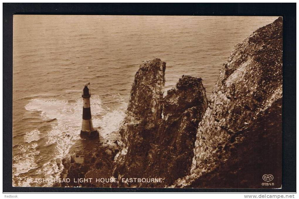 RB 825 - Early Real Photo Postcard Beachy Head Lighthouse Eastbourne Sussex - Eastbourne