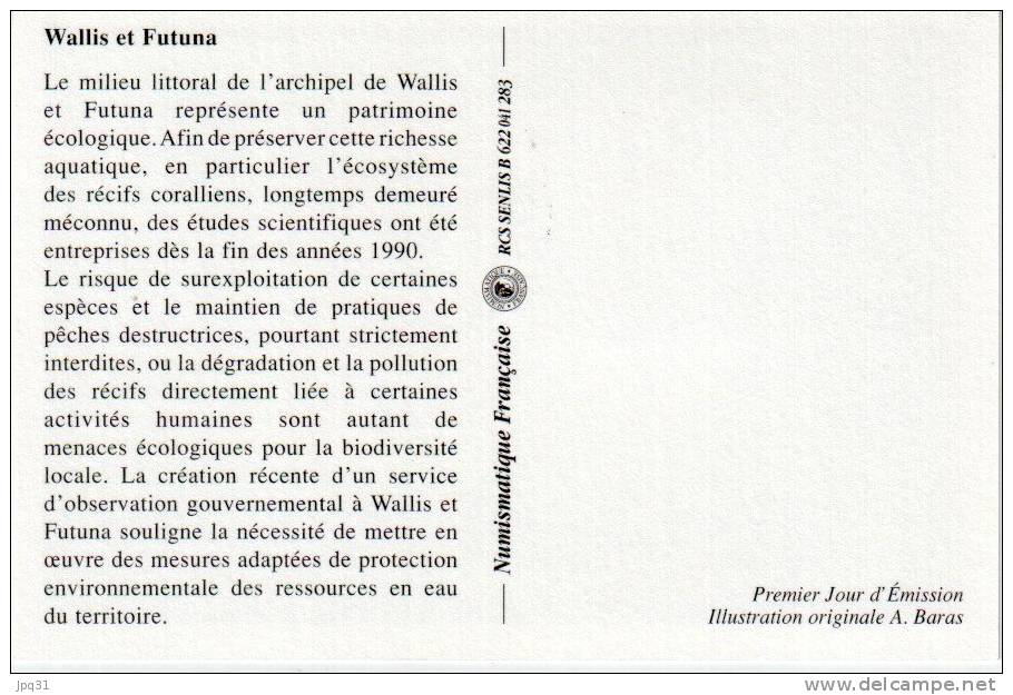 2 Cartes Premier Jour Wallis Et Futuna 15/10/10 - L´eau Et Le Feu - Mata Utu - Cartes-maximum