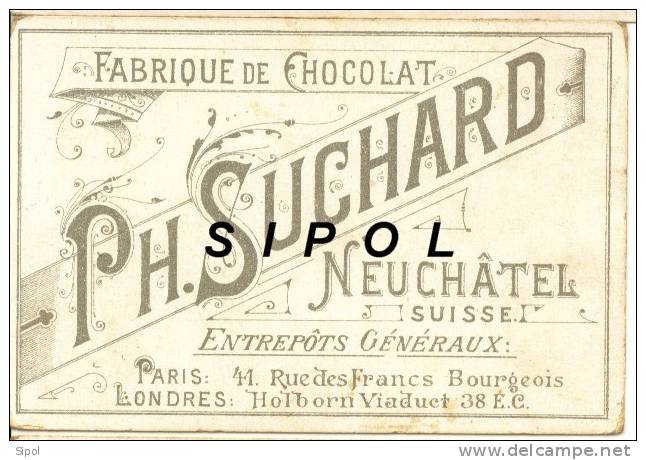 Fabrique De Chocolat PH.Suchard Neuchatel  Image Chromo De 10.5 X 7 Cm En BE - Suchard