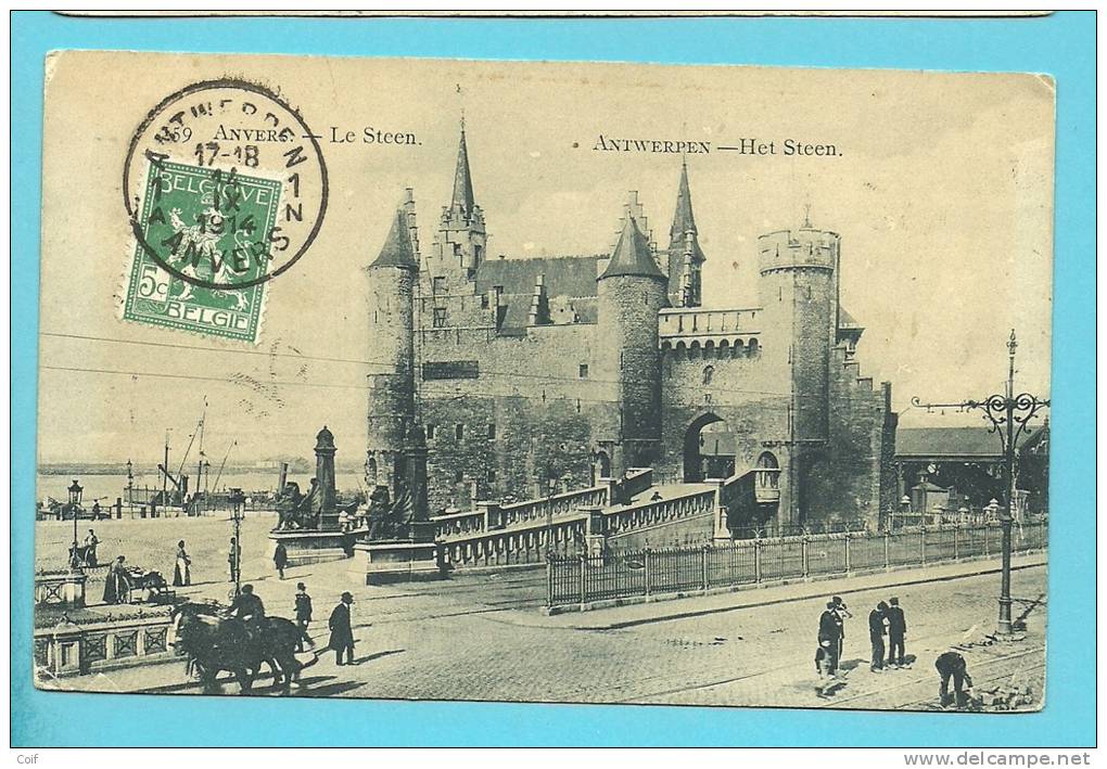 110 Op Kaart Met Stempel ANTWERPEN / ANVERS Op 14/09/1914 (Offensief W.O.I) - Niet-bezet Gebied