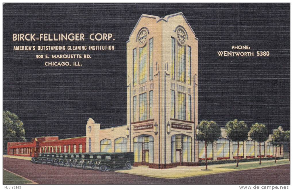 Birck-Fellinger Corp America´s Outstanding Cleaning Institution Marquette Road Unused Linen Advertising - Chicago