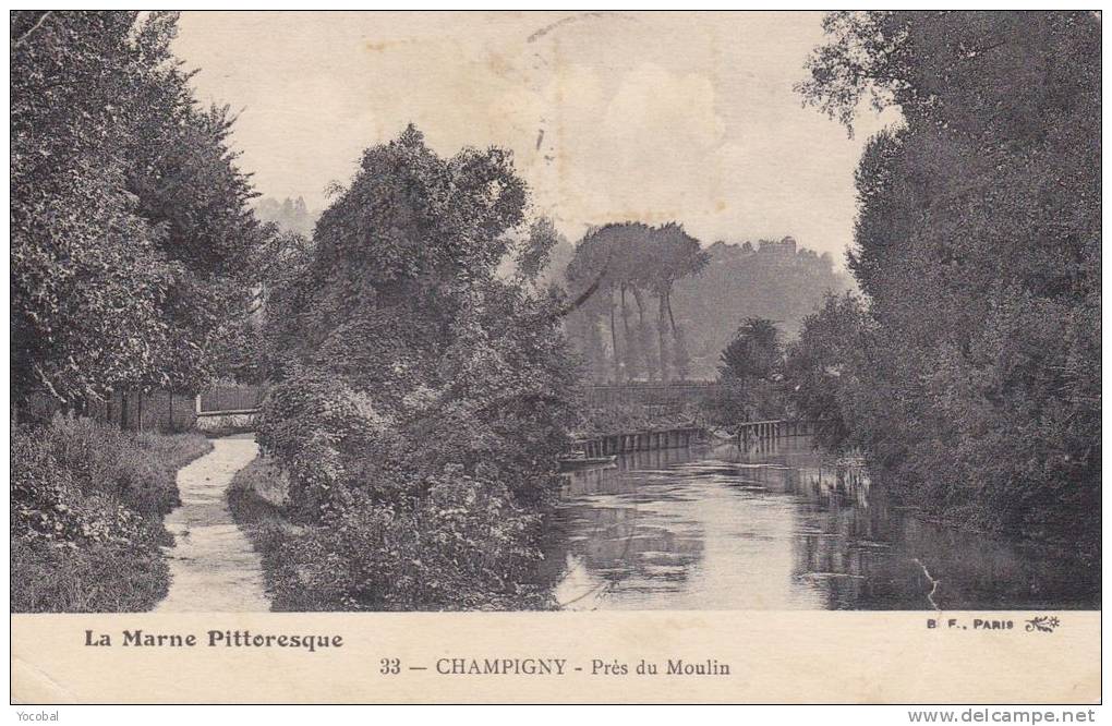Cp , 51 , CHAMPIGNY , Près Du Moulin - Champigny